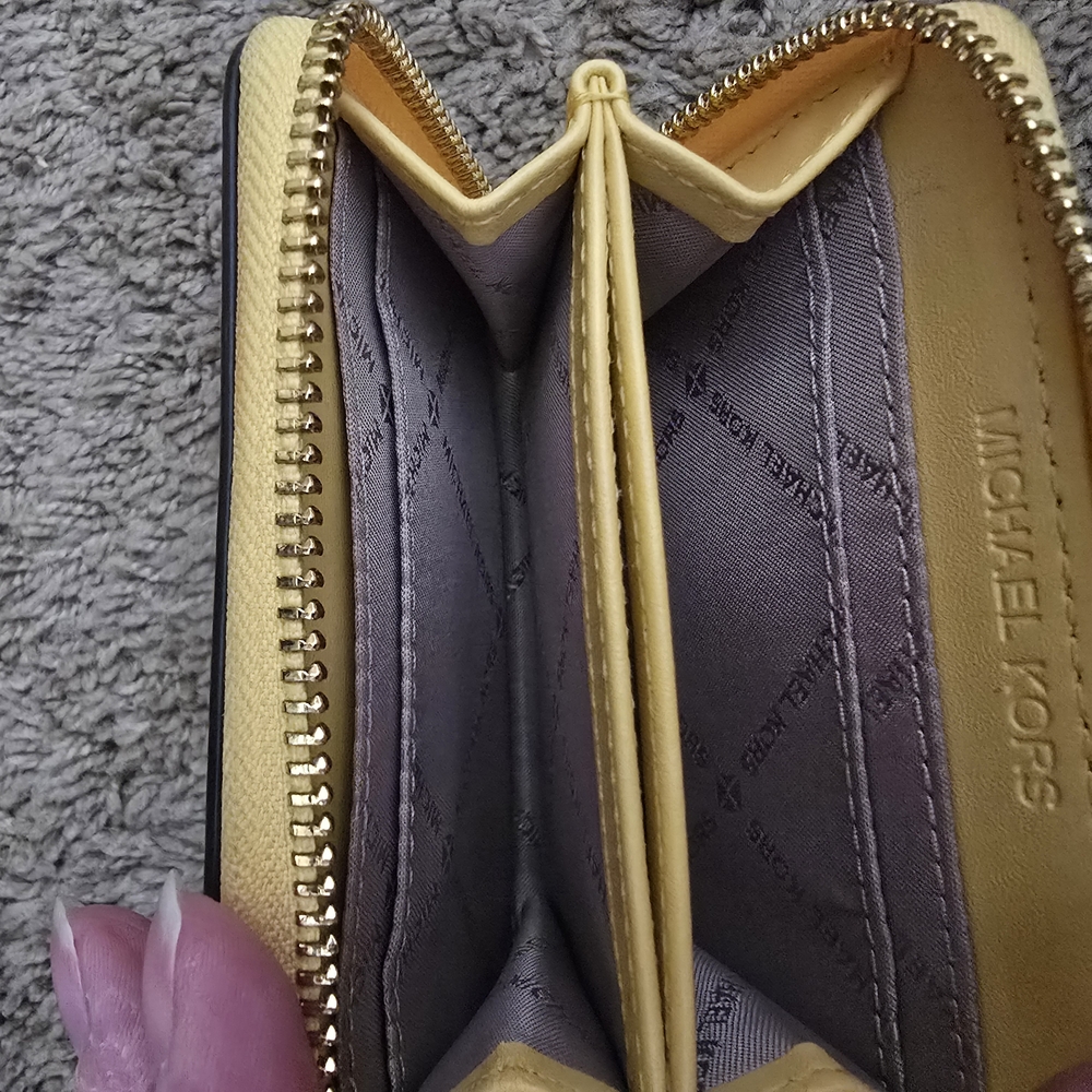 Michael Kors Yellow and Gray Card Holder - Picture 2 of 3